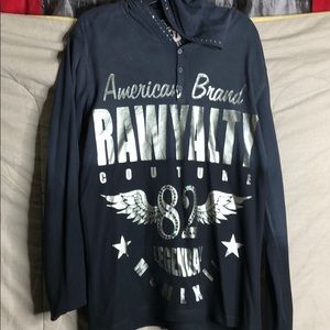 Rawyalty rhinestone shirt